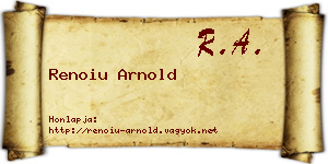 Renoiu Arnold névjegykártya
