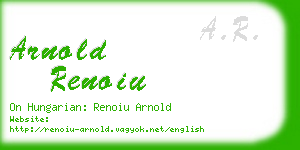 arnold renoiu business card